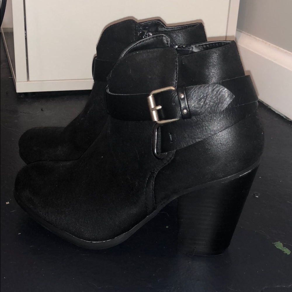 Black xoxo ankle boots